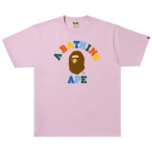 BAPE Colors College Tee Pink